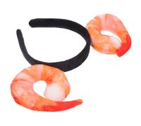 Ciieeo Serrage-têtes Crevettes Orange en Fibre de Polyester, Accessoires de Costume Créatifs et Réalistes pour Fête et Collection, Inspiration Originale et Amusante