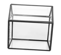 Ciieeo Serre Intérieur Géométrique Verre Terrarium Forme De Maison Jardinière pour Plantes Succulentes Pot De Fleurs à Couvercle Basculant Vitrine pour Plantes Aériennes