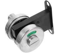 Ciieeo Serrure de Porte Salle de Bain 53Mm en Inox 304 Brossé Indicateur Rouge/Vert, Verrou sans Clé pour Toilettes Publiques, Verrouillage Commercial pour Sanitaires