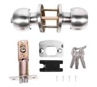 Ciieeo Serrure Sphérique à Trois Colonnes en Acier Inoxydable pour Porte d'Entrée Facile à Poser Usage Résidentiel Sécurisé