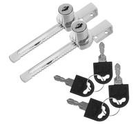 Ciieeo Serrures de Porte Coulissante pour Vitrine 2 Ensembles en Métal Clés Protection Sécurisée pour Armoires en Verre Installation Facile pour Maison et Commerce