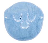 Ciieeo Serviette Masque Visage en Polaire Corail, Réutilisable, Trois Trous Détachables, pour Soins du Visage au Spa Femme Bleu