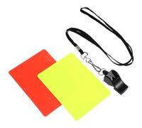 Ciieeo Set Arbitre Football Rouge et Jaune avec Sifflet Accessoires pour Match Cartes Durables et Flexibles pour Entraînement et Compétition