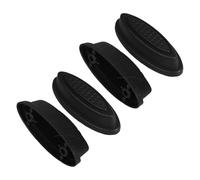 Ciieeo Set de 2 Paires de Pieds Supports Latéraux en Plastique Noir pour Valises, avec Vis, Offrant Une Stabilité Renforcée Installation Facile pour Bagages Universels