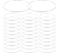 Ciieeo Set de Bracelets Joncs Argentés en Fer Rond Fin et Élégant Lot de 50 Bijoux Mode Minimalistes pour Femmes Usage Quotidien