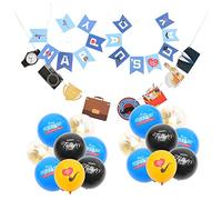 Ciieeo Set de Décoration pour Fête Fête des Pères avec Bannière et Ballons Ornement Chic pour Ambiance Joyeuse Suspendable Mur Plafond pour Familiale