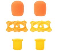 Ciieeo Set de Protections Antichoc pour Microphone Anneaux Antidérapants et Housses Épaisses Mousse Orange Lot Complet pour Remplacement et Protection Pratique