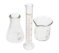 Ciieeo Set de Verrerie Scientifique avec Bécher Fiole pour Mesures Précises Laboratoire Outil Indispensable pour Chimie Biologie et Physique