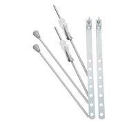 Ciieeo Sets de Tiges de Levage Résistance à L'usure et Drainage en Fer Argenté Lot de 2 pour Bonde de Lavabo Salle de Bain pour Hôtels et Rénovation