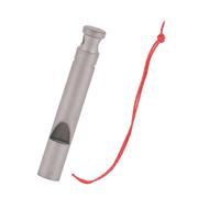 Ciieeo Sifflet de Secours en Titane Argenté avec Lanière pour Camping | Usage Quotidien et Entraînement, Son Aigu et Puissant, Accessoire Pratique pour Sorties en Plein Air