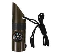 Ciieeo Sifflet de Survie Sept-en-Boussole et Lampe pour Randonnée | Thermomètre Intégré, Corps en Abs, Cordon Inclus, Visibilité Nocturne, Chasse et Sécurité en Plein Air