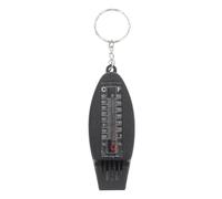 Ciieeo Sifflet Multifonction Boussole et Thermomètre en Plastique Noir, Loupe Intégrée, Porte-clés pour Survie en Extérieur et Activités de Randonnée
