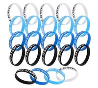 Ciieeo Souvenir Polyvalent 24 Pièces Résistant aux Empreintes Bracelet Silicone Mat pour Présent de Diplôme pour Célébrations de Fin D'études et Étudiants