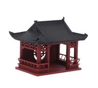 Ciieeo Statue Miniature de Pavillon Asiatique en Plastique Couleur Café pour Aquarium et Décorations Polyvalentes, Style Zen Élégant et Architecture Classique pour Salon Plusieurs Styles