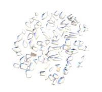 Ciieeo Strass pour Nail Art Autocollants 100 Pcs Forme Plate Mixte Blanc Lune, Accessoires DIY Manucure, Perles Décoratives Onglerie Professionnelle et Usage Maison Style Style Aléatoire