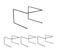 Ciieeo Support à Pizza en Fil de Fer Noir, Lot de 4 Pièces, Robuste et Réutilisable, Stand Métallique Compact pour Plateau à Pizza, Adapté Maison, Buffets et Service Traiteur, Facile
