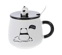 Ciieeo Support Avec Cuillère Tasse À Café En Céramique Motif Panda 400 Ml Pour Le Petit-déjeuner