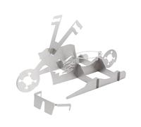 Ciieeo Support de Barbecue Portable en Acier Inoxydable Argenté pour Grilloir Extérieur, Grille Viande, pour Réunions de Famille et Fêtes
