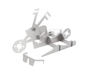 Ciieeo Support de Barbecue Portable en Acier Inoxydable Argenté pour Grilloir Extérieur, Grille Viande, pour Réunions de Famille et Fêtes