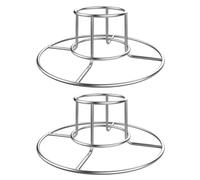 Ciieeo Support de Poulet Rôti en Acier Inoxydable 7 Pouces Stand de Bière Rond Résistant la Chaleur pour Barbecue Extérieur et Grillades en Plein Air
