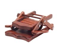 Ciieeo Support de téléphone Compact en Bois Marron avec réglage d'angle, Support pour Smartphone sur Bureau et Espace de Travail