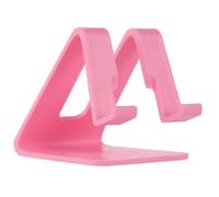 Ciieeo Support de Téléphone de Bureau en Plastique Rose, Triangle Stable | Téléphone et Tablette, Usage Maison ou Canapé, Trou pour Câble de Charge, Capacité de Charge
