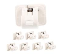 Ciieeo Support de Tringle à Rideau Auto-Adhésif 8Pcs Fixation Facile Transparent Accessoire Pratique pour Salle de Bain la Cuisine Bureau