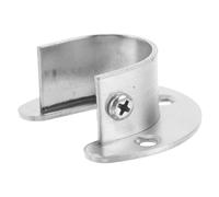 Ciieeo Support de Tringle Acier Inoxydable Ouvert pour Tube Rond Porte-Poteau Robuste pour Penderie Installation Facile Accessoire Rangement Placard