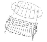 Ciieeo Support Multifonction en Acier Inoxydable Grille de Cuisson Double Couche pour Barbecue et Refroidissement pour Friteuse à Air 3.2qt-5.8qt la Maison