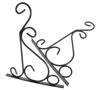 Ciieeo Support Mural en Fer Noir pour Plantes Suspendues et Lanternes, Crochet Robuste à Structure Triangulaire, Design Compact et Style Rustique pour Jardin et Allées, Lot de 2 Pièces