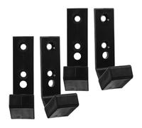 Ciieeo Support Mural pour Barres D'haltères 4 Pièces en Pa/PP, Rack de Rangement Fitness Robuste, Porte-Barre Musculation 40x55x100 Cm, Accessoires Gym à Domicile et Salle de Sport