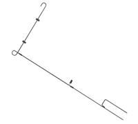 Ciieeo Support pour Drapeaux de Jardin Extérieur en Fer Forgé Noir 1 M Mât de Drapeau Robuste et Stable Accessoire de Décoration pour Jardin et Terrasse