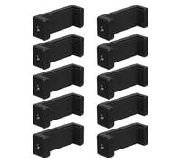 Ciieeo Support Trépied pour Smartphone Lot de 10 Set de Set de Pièces 1/4 Vis, Clip Téléphone Noir en Abs et Eva, Compatible Selfie Stick et Trépied, Largeur 6-9,5cm