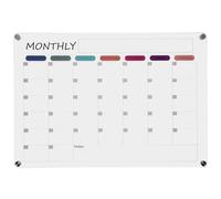 Ciieeo Tableau Blanc Effaçable à Sec en Acrylique Magnétique pour Réfrigérateur, Réutilisable et Pratique, pour Organiser le Planning Mensuel