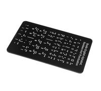 Ciieeo Tableau Braille Noir pour Débutants, Lettres et Chiffres en Relief | Panneau Aluminium-plastique, Placement Précis des Caractères, Aide Tactile pour Garçon et Filles Aveugles et Adultes