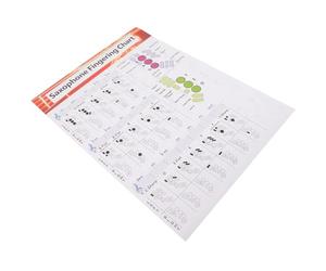Ciieeo Tableau des Doigtés pour Saxophone Ténor Guide d'Apprentissage des Accords Poster Pédagogique Grand Format sur Papier Couché pour Débutants