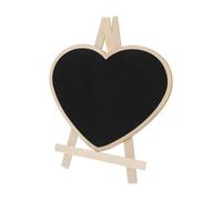 Ciieeo Tableau Noir de Table en Bois Forme Cœur 20X15 CM Support Stable pour Décoration de Mariage et Activités Manuelles Garçon et Filles