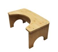 Ciieeo Tabouret de Toilette pour Garçon et Filles en Bois, Capacité de Charge Élevée et Gain de Place, Design Simple pour Salle de Bain Khaki