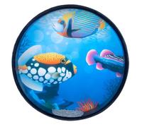 Ciieeo Tambour à Main en Bois 25 CM Dessin Animé sous-Marin Instrument de Percussion pour Garçon et Filles Tambour de Percussion Coloré Motif Monde sous-Marin Musical Éducatif