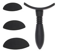 Ciieeo Tampon D'ombre à Paupières Paresseux 4 Pièces Manche Noir, Embouts en Silicone Taille L, M, S, Applicateur Maquillage Yeux Pratique pour Estomper et Pochoir Fard à Paupières