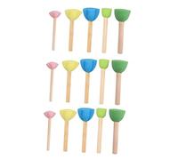 Ciieeo Tampon Éponge Garçon et Filles Lot de 15 Outils Peinture DIY Tête de Champignon Manche Ergonomique Jouet Créatif pour Tout-Petits Activité Artistique Bricolage Dessin Préscolaire Maternelle