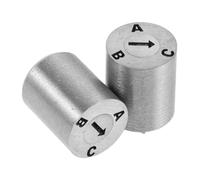 Ciieeo Tampons à Lettres 2 Pièces 8x10 Mm, Ensemble de Moules Alphabet Plastique Ajustable, pour Artisanat, Scrapbooking et Usage Scolaire, Kit Tampons Abc Modulables