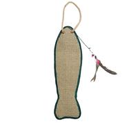 Ciieeo Tapis à Griffer et Offrir Un Espace de Jeu Confortable pour Chat de Poisson en Sisal Naturel Coussin Suspendu, pour Protéger Les Meubles Couleur Aléatoire