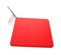 Ciieeo Tapis Chauffant pour Petits Animaux Rouge, Plaque Chauffante Électrique en Polypropylène 39,5x39,5 Cm avec Contrôle Intelligent de Température pour Cages et Enclos