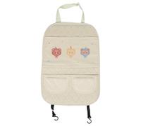 Ciieeo Tapis de Protection Anti-Coups de Pied pour siège arrière de Voiture - Tapis Anti-Coups de Pied Ours Mignon avec Poches - Accessoire de Protection pour siège arrière et Organisation