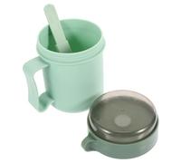 Ciieeo Tasse Petit Déjeuner Portable avec Couvercle Bol Céréales Incassable PP et Inoxydable Gobelet Micro-ondes pour Soupe et Lait Léger et Pratique à Emporter Couleur Couleur Aléatoire
