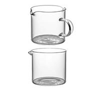 Ciieeo Tasses à Lait en Verre 2 Pièces Double Bec, Design Créatif, pour Pudding et Lait, Présent pour Décoration de Table