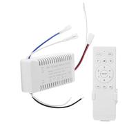 Ciieeo Télécommande Contrôle de Lumière Ambiance Estivale Blanc sans Fil pour Ventilateur de Plafond Contrôleur de Vitesse du Ventilateur à 6 Vitesses, Minuterie 1/2/4 Heures
