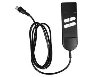 Ciieeo Télécommande de Fauteuil Électrique Noir 5 Broches 4 Boutons ABS | Connecteur Droit 180°, Câble Long, Usage Main Gauche ou Droite, pour Canapé et Fauteuil Releveur