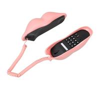 Ciieeo Téléphone à Lèvres Rouges Vieux Téléphones Fixe Accessoire De Bouche Décor De à La Maison Filaire Créatif Résine Synthétique Rose